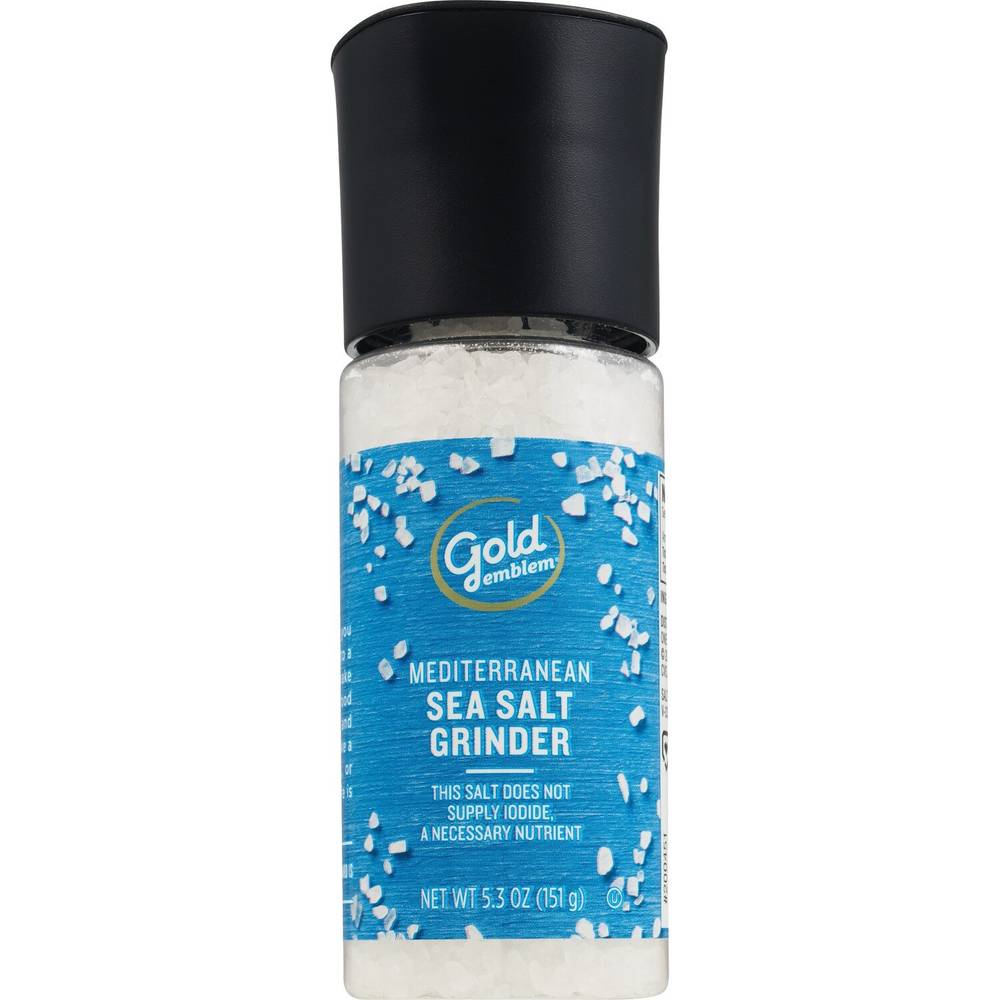 Gold Emblem Mediterranean Sea Salt Grinder, 5.3 Oz