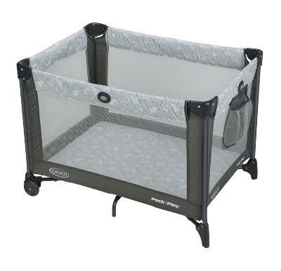 Graco Pack 'N Play Portable Baby Playard, Light Gray/Black
