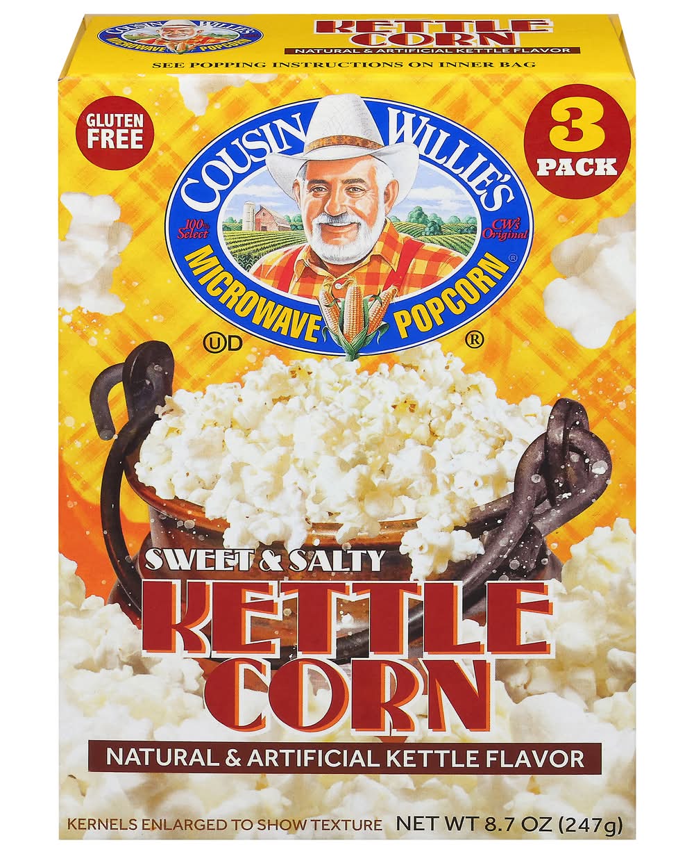 Cousin Willie's Popcorn, Sweet- Salty -Kettle Corn (8.7 oz)
