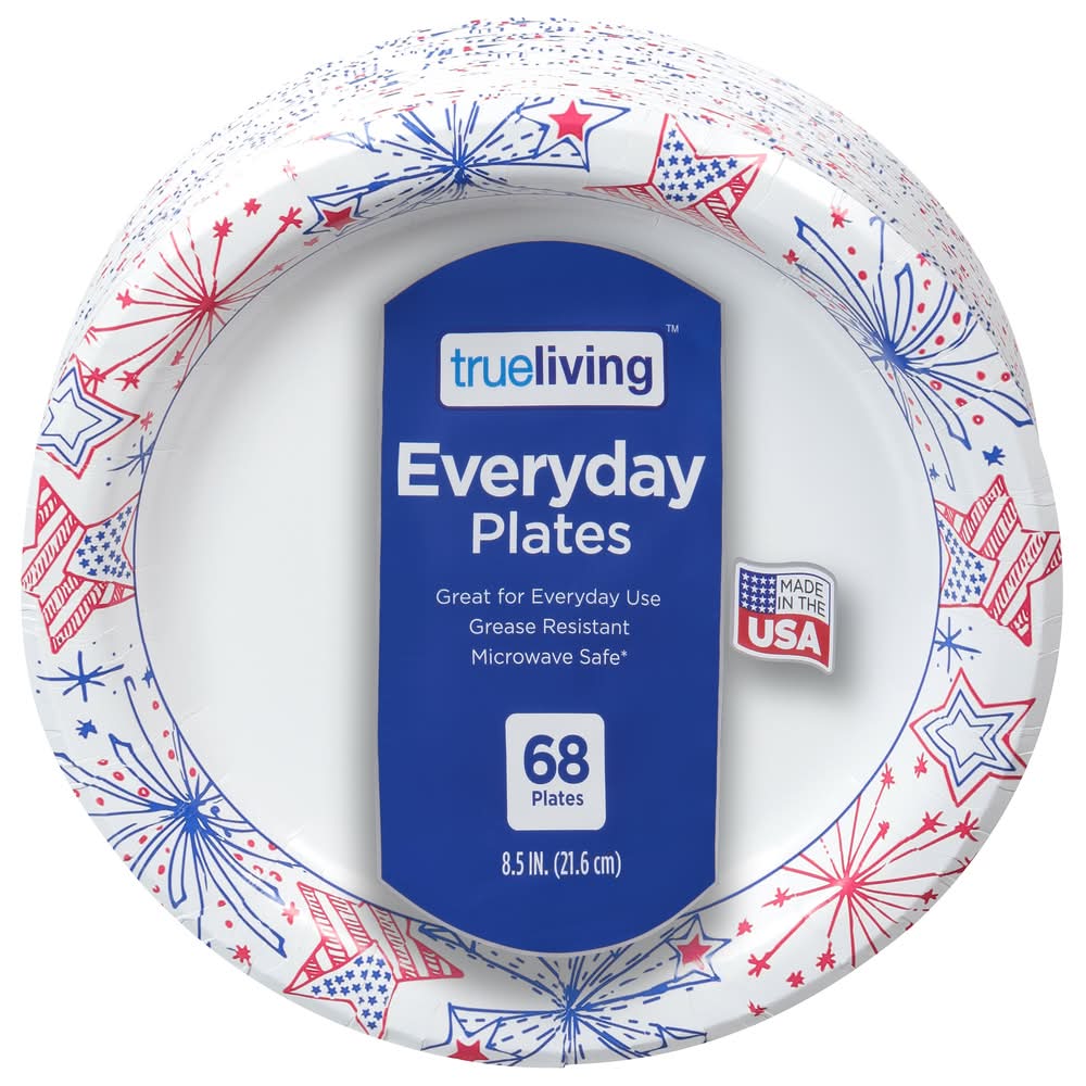 TrueLiving Everyday Plates, 8.5 In (68 ct)