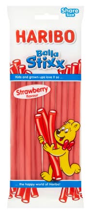 Haribo Strawberry, Balla Stixx Candy (140g)