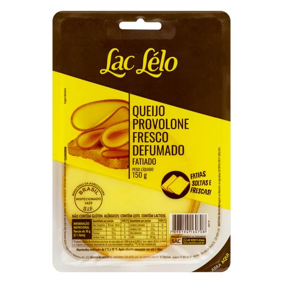 Lac lélo queijo provolone defumado fatiado (150g)