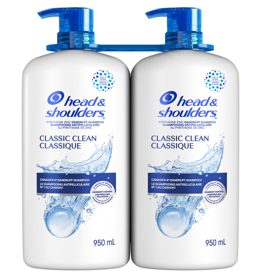 Head And Shoulders - Classique Shampooing Antipelliculaire, 2 X 950 Ml / Head And Shoulders Classic Clean Anti-Dandruff Shampoo, 2 × 950 Ml