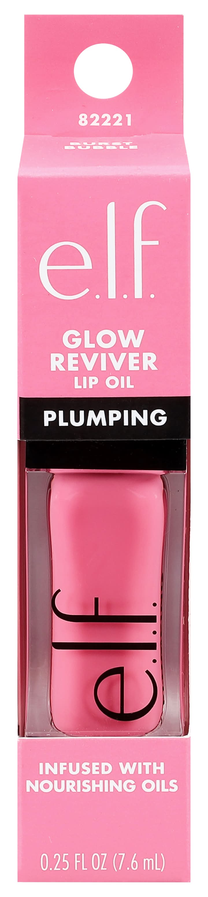 e.l.f. Glow Reviver Plumping Lip Oil, Burst Bubble (0.25 fl oz)
