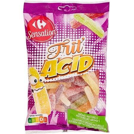 Bonbons Frit'Acid Carrefour Sensation - le sachet de 250g
