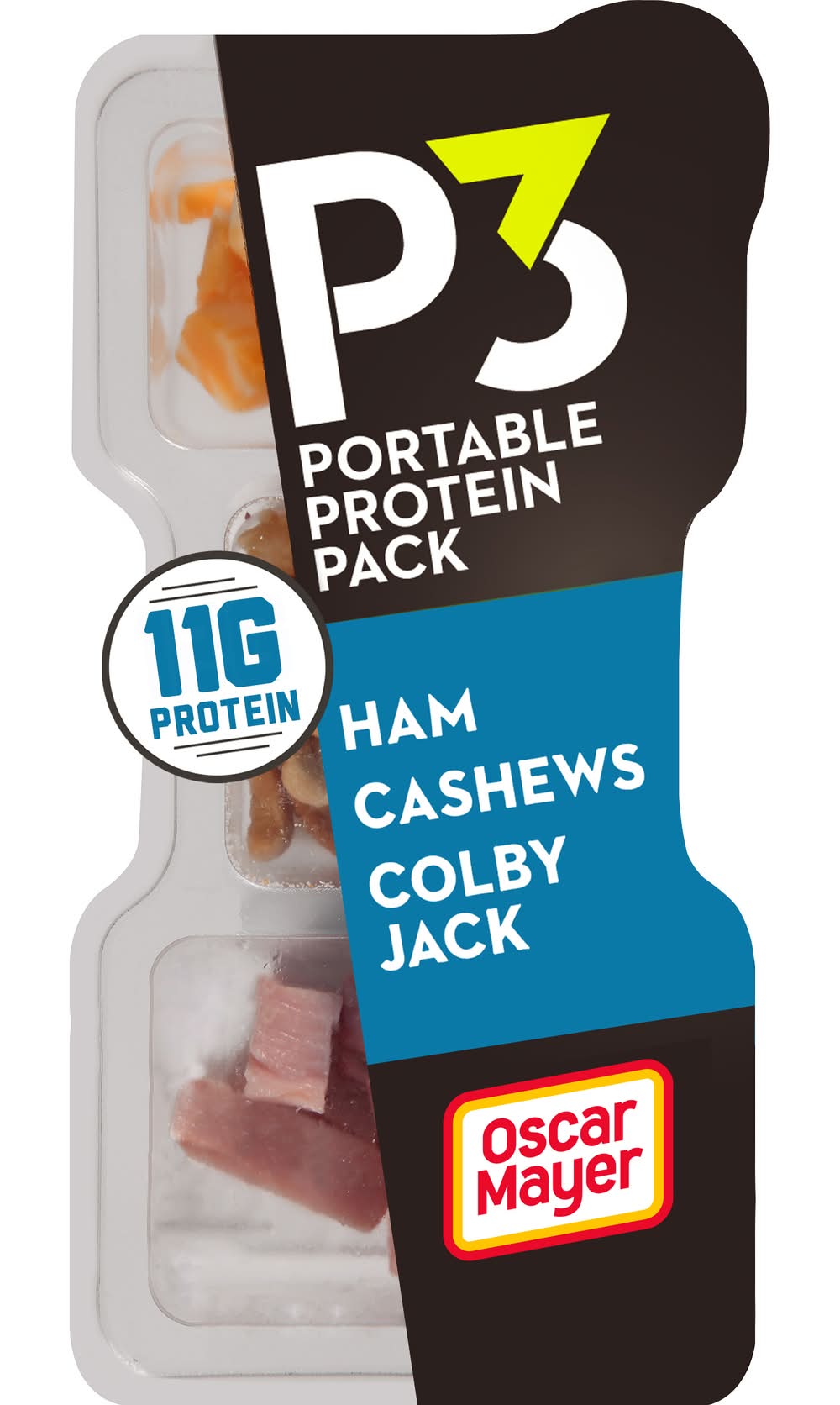Oscar Mayer Ham Colby Jack Cashews Portable Protein pack (2 oz)