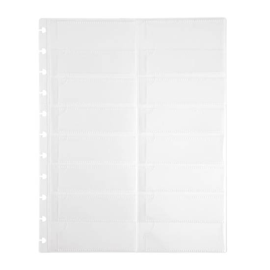 TUL Discbound Notebook Business Card Pages Letter Size Clear 14