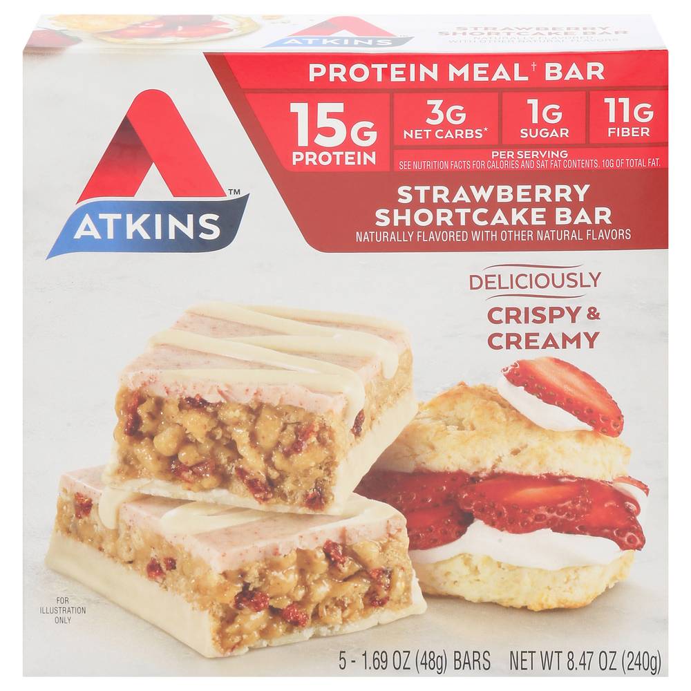 Atkins Strawberry Shortcake Protein Meal Bar (240 g)