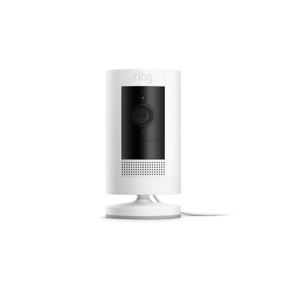 Ring Stick Up Cam Plug-In - Indoor/Outdoor Smart Security Wifi Video Camera with 2-Way Talk, Night Vision, White | 8SW1S9-WEN0