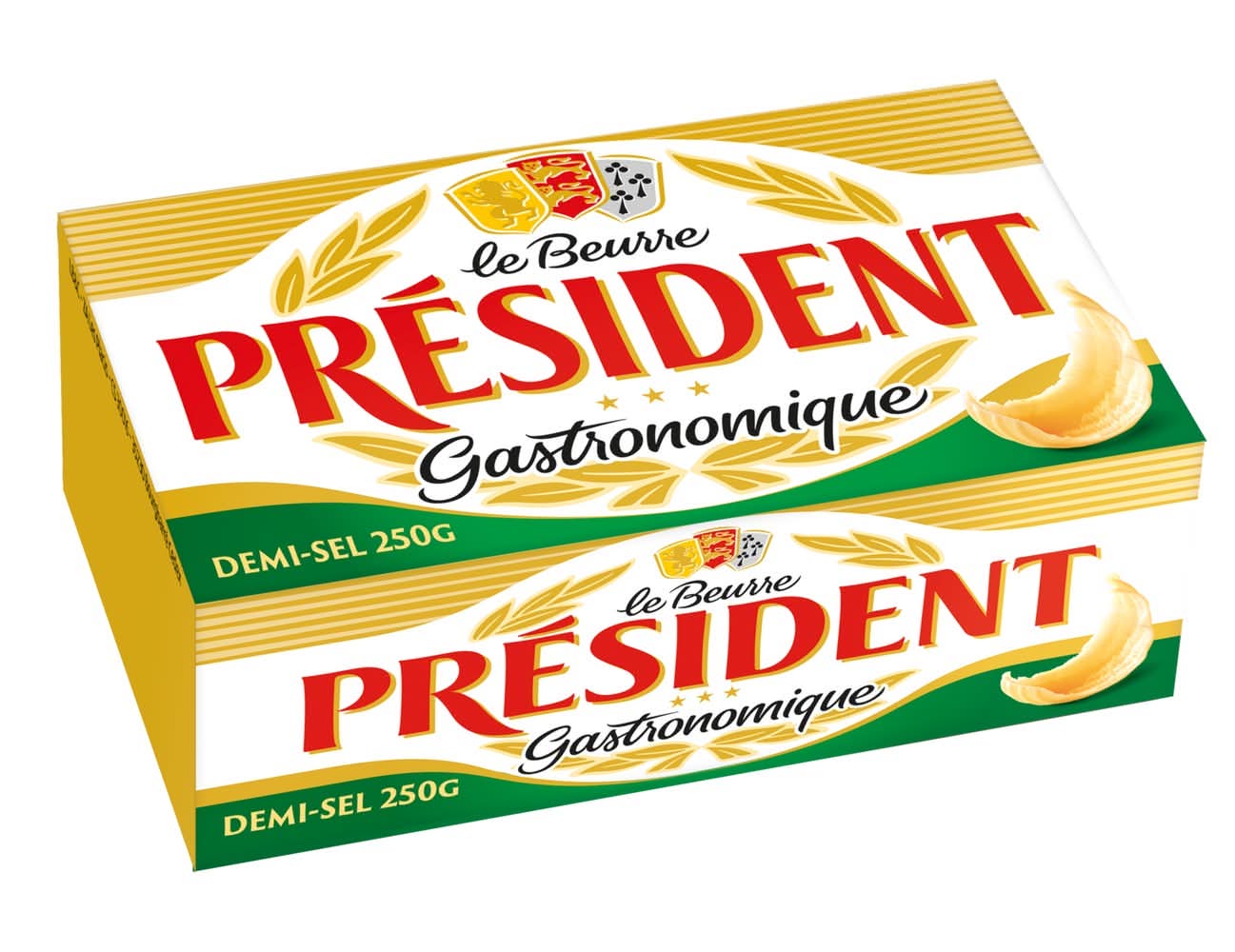 Président - Beurre gastronomique demi-sel 80% m.g. (250g)