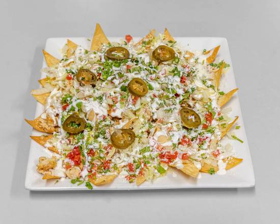 21. Nachos (Bistec, Pollo, Chorizo)