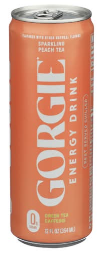 Gorgie Sparkling Peach Tea Energy Drink With Benefits
