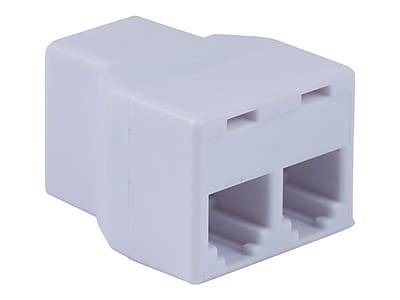 Powergear In-Line Duplex Adapter 4c White 76570