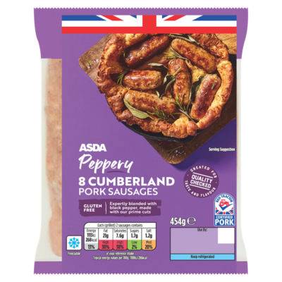 ASDA Peppery Cumberland Pork Sausages (8 pack)