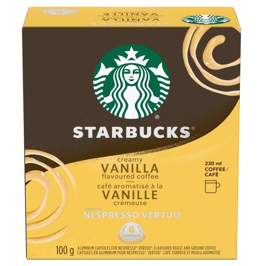 Starbucks Ground Coffee Aluminum Capsules, Creamy Vanilla (100 g, 8 ct)