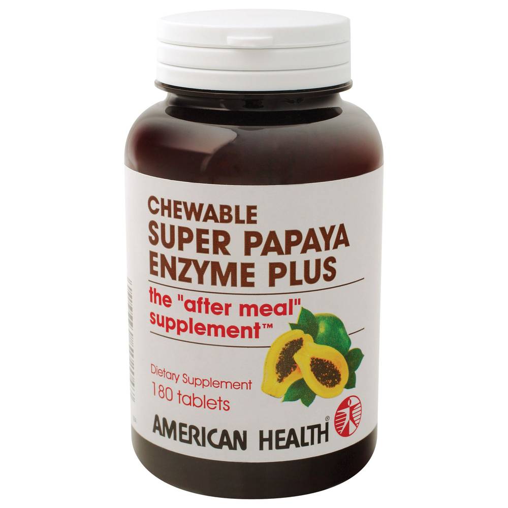Chewable Super Papaya Enzyme Plus - The "After Meal" Supplement (180 Chewable Tablets)