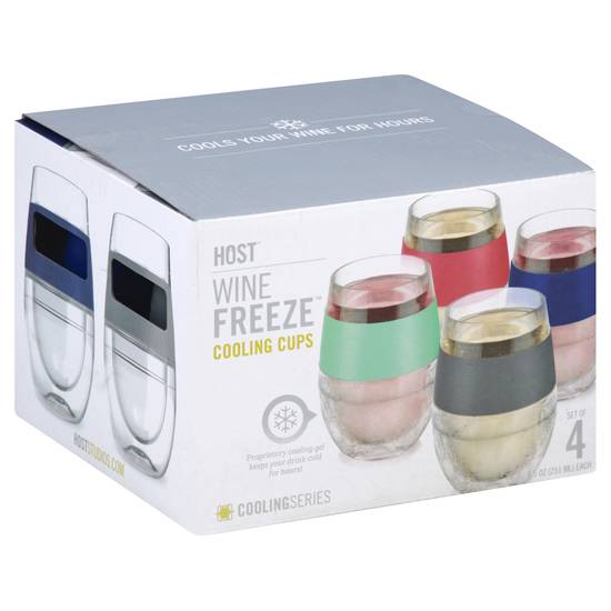 Host 8.5 oz Wine Freeze Cooling Cups (4 ct)