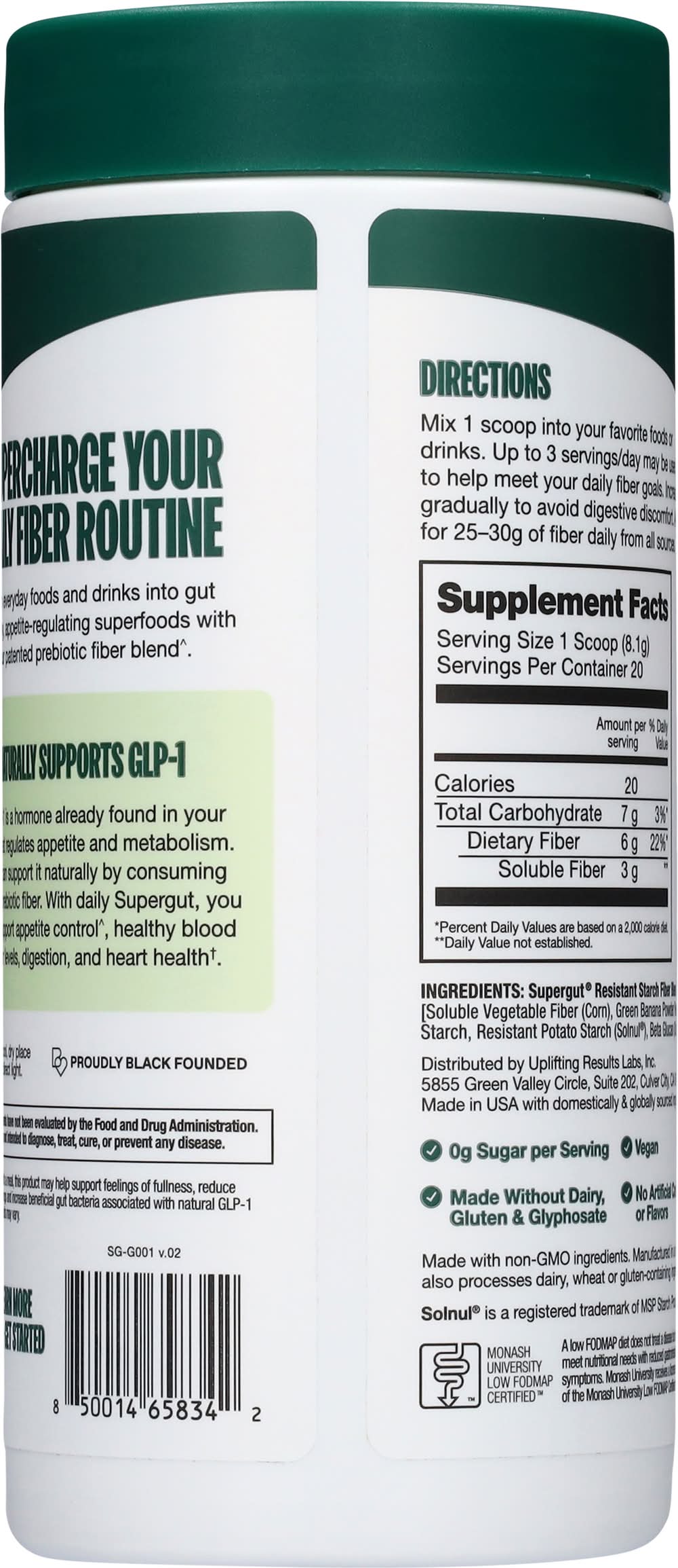 Supergut Glp-1 Booster For Craving Control & Digestive Gut Healthy  Probiotic Mix (5.7 oz)