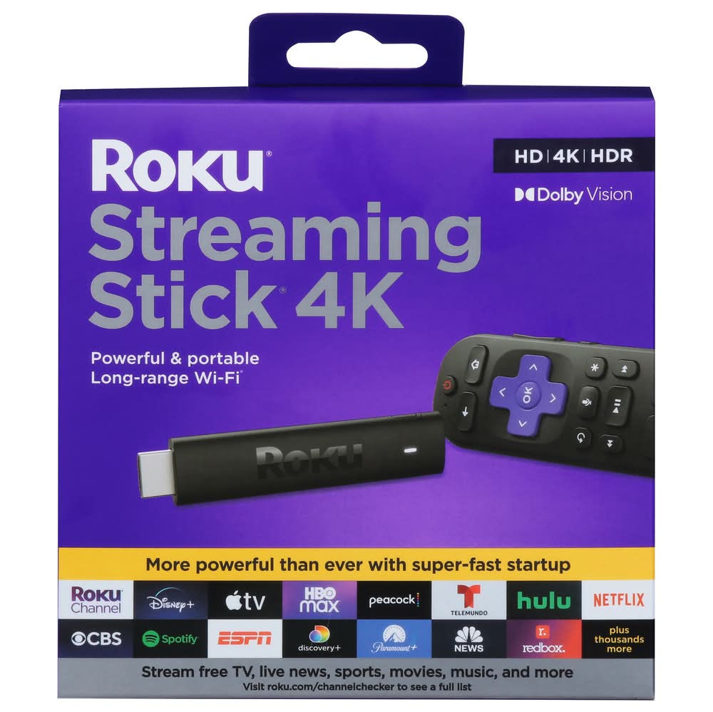 ROKU Streaming Stick 4k, Black