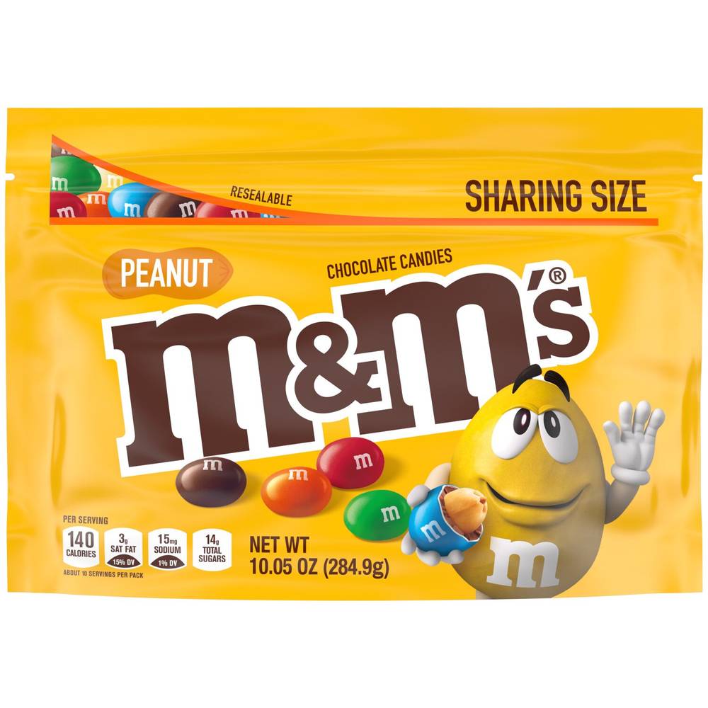 M&M'S Peanut Milk Chocolate, Sharing Size, 10.05 Oz