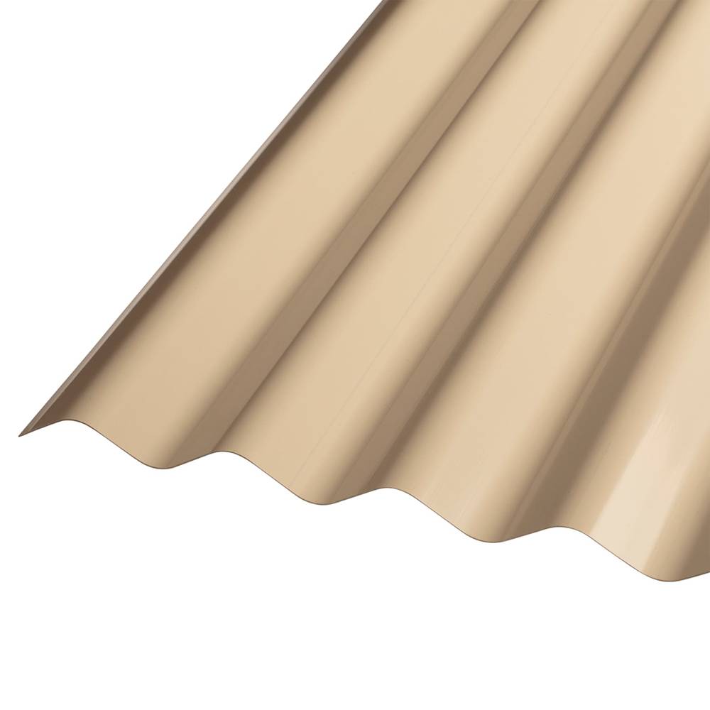 AmeriLux International PVC Lite 2.16-ft x 8-ft Corrugated Beige PVC Plastic Roof Panel | 2814159L