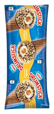 Nestlé Drumstick Caramel Sundae Cones, Vanilla (140 ml)