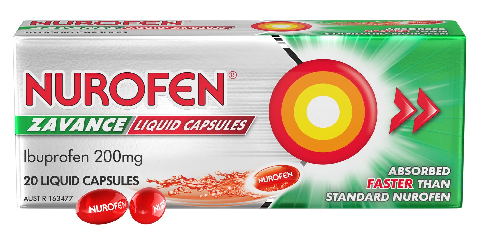 Nurofen Zavance Ibuprofen Liquid Capsules 200 mg (20 pack)