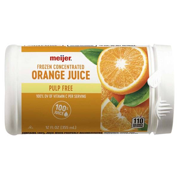 Meijer Frozen Pulp Free Orange Juice Concentrate (12 fl oz)