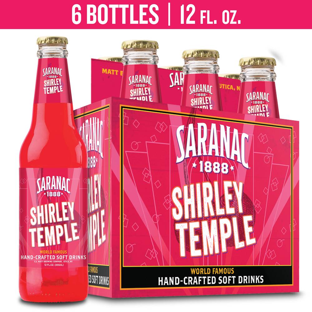 Saranac Soda Shirley Temple (6 x 12 fl oz)