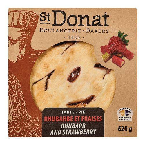 Boulangerie st donat tarte à la rhubarde et aux fraises (620g) - rhubard & strawberry pie (620 g)