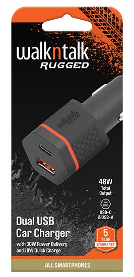 Walk N Talk Rugged Dual Usb Car Charger