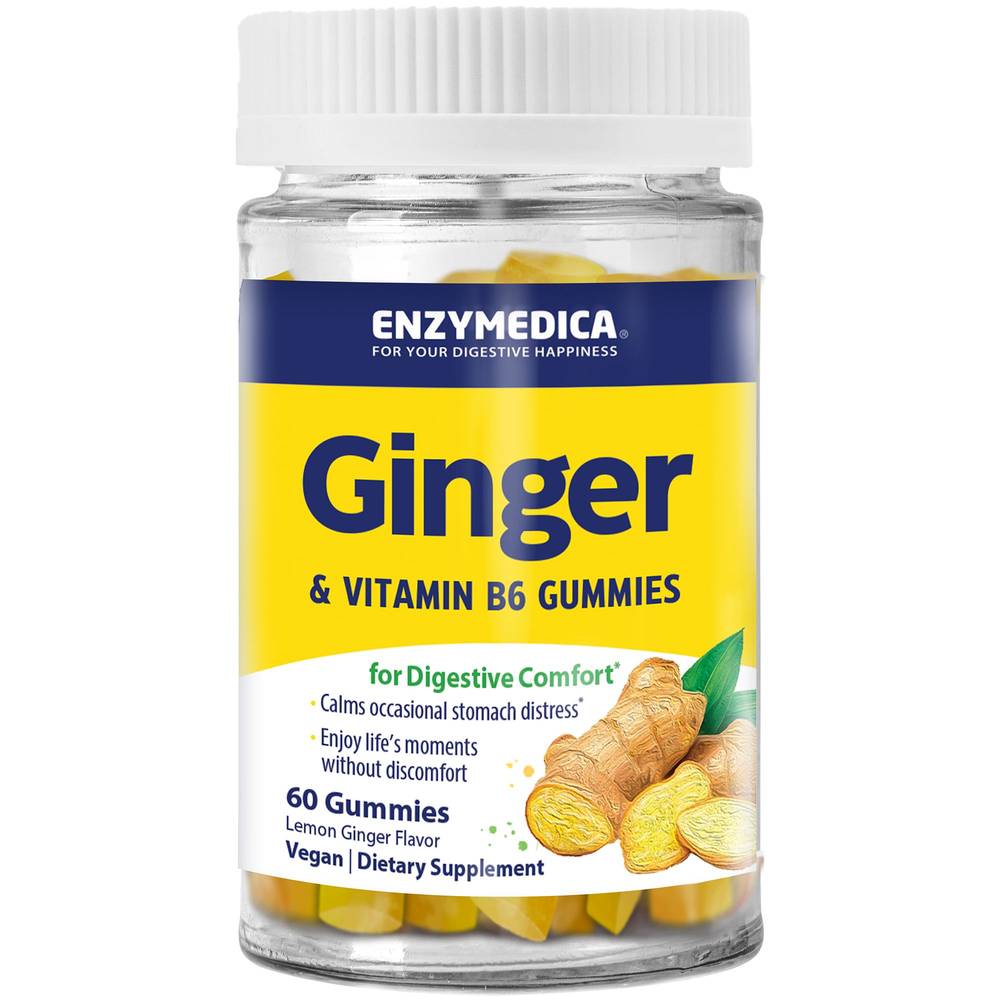 Enzymedica Vitamin B6 Gummies (lemon ginger)(60 ct)