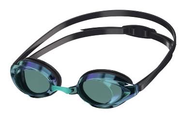 Speedo Adult Record Breaker Swim Goggles, Blue-Green