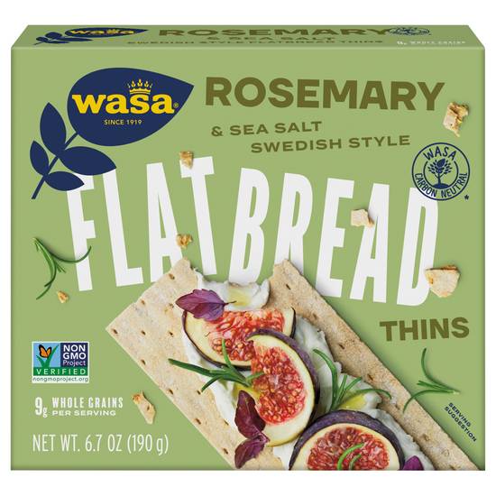 Wasa Thins Rosemary & Sea Salt Flatbread Crackers
