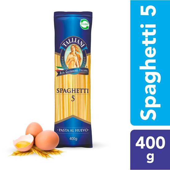 Talliani - Spaghetti N° 5 al huevo - Bolsa 400 g
