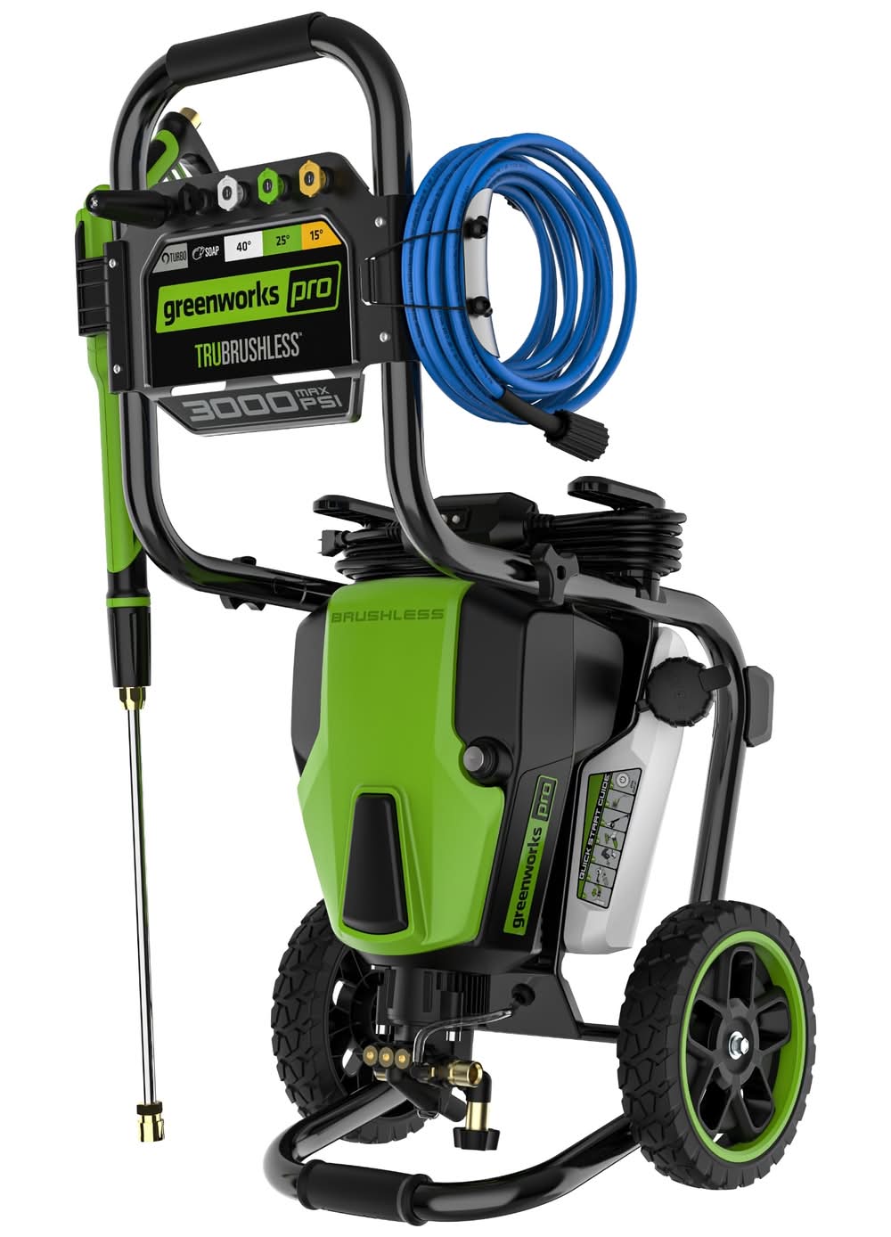 Greenworks 3000-PSI 2.0-GPM Cold Water Electric Pressure washer with 5 Spray Tips