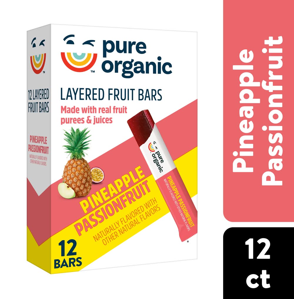 Pure Organic Layered Fruit Bars, Pineapple-Passionfruit (6.2 oz)