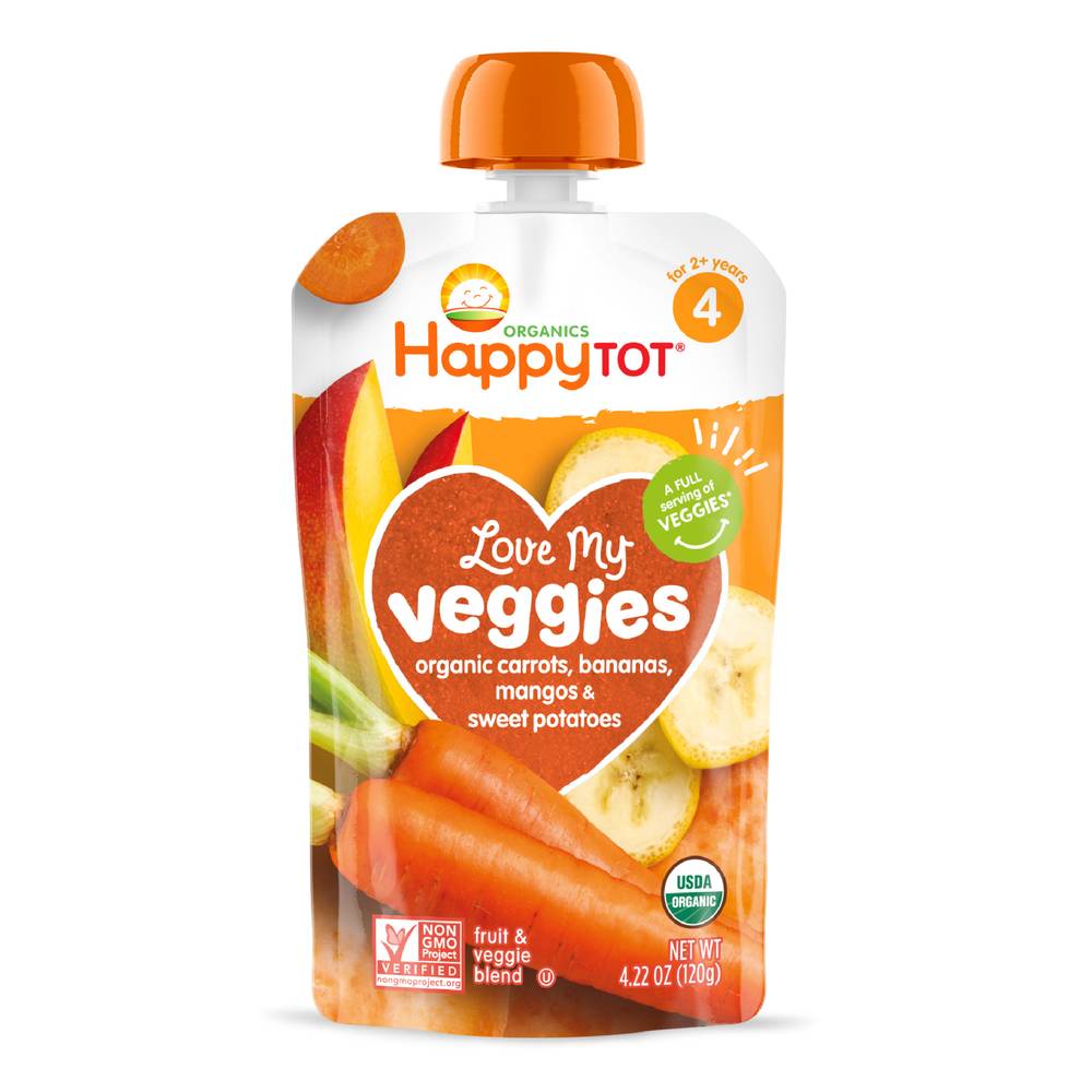 Happy Tot Love My Veggies Organic Baby Food (2+ y/assorted)