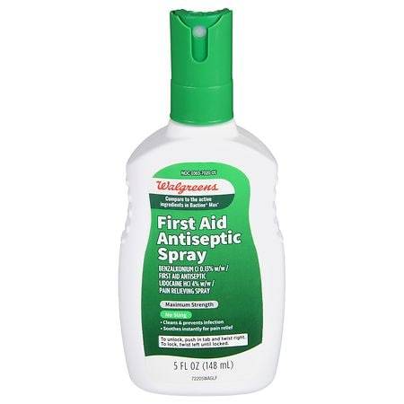 Walgreens First Aid Antiseptic Spray Maximum Strength
