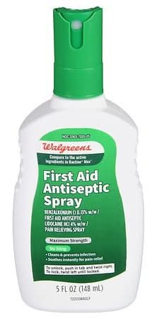 Walgreens First Aid Antiseptic Spray Maximum Strength (5 fl oz)