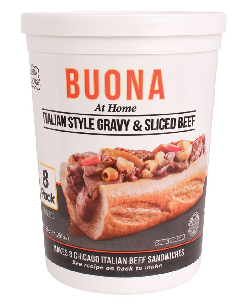 Buona Italian Style Gravy and Sliced Beef (68 oz, 8 ct)