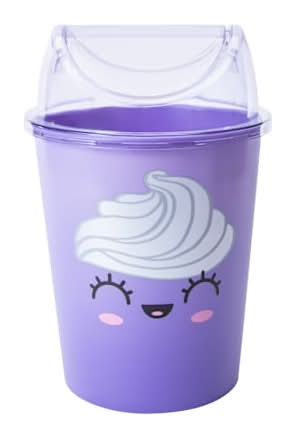 Boba Tea Trash Can Purple