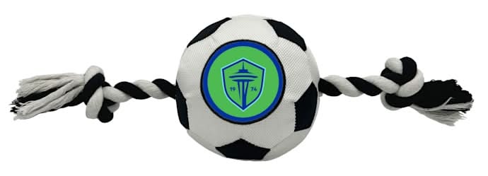 Pets First MLS Seattle Sounders FC Soccer Ball Rope Toy for Dogs, Medium