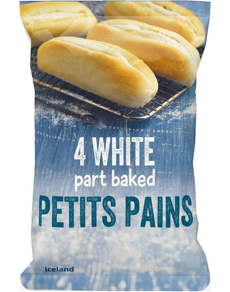 Iceland Part Baked White Petit Pains 4 Pack