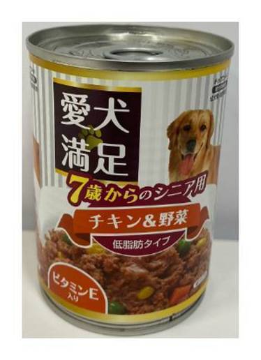 愛犬満足７歳からのシニア用チキン＆野菜３７５Ｇ:4582451694626