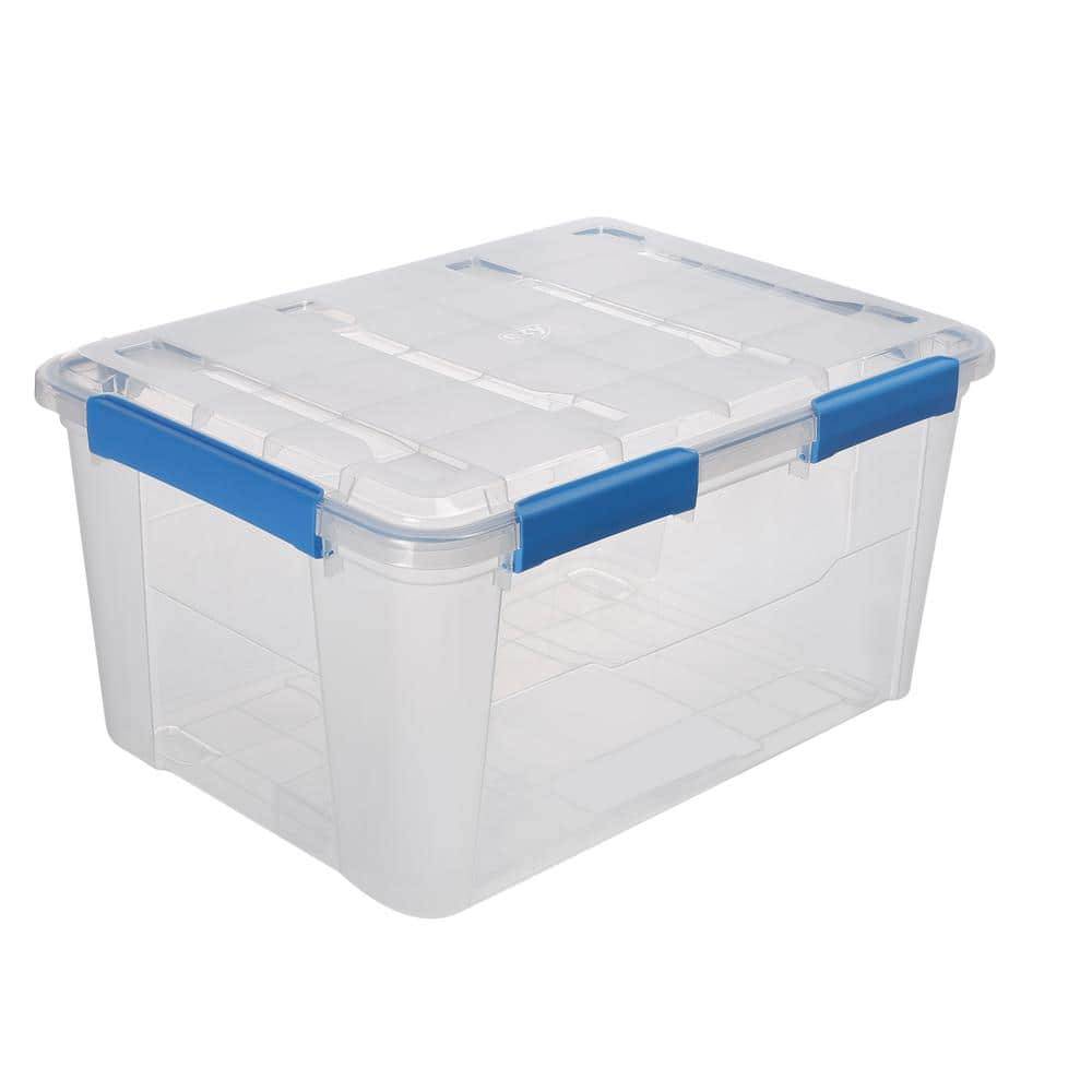 Ezy Storage Latch Lid Tote Fba3406, Blue