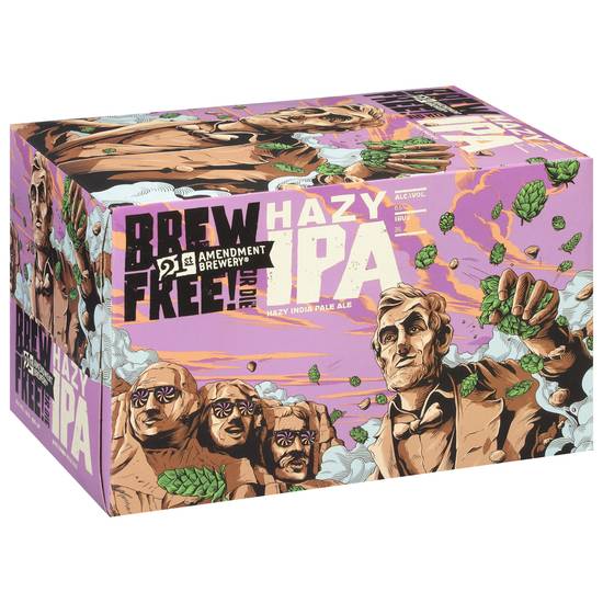 21St Amendment Brewery Free or Die Hazy Ipa Beer Cans (6 pack, 12 fl oz)