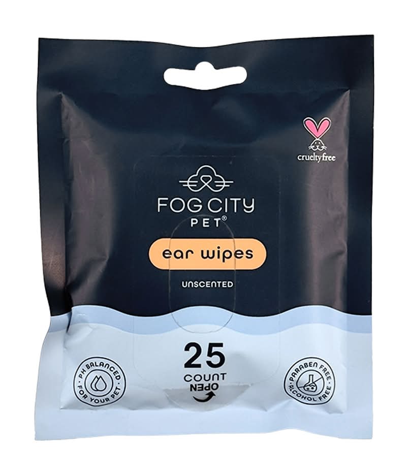 Fog City Pet Unscented Ear Wipes for Dogs & Cats (25 pk)