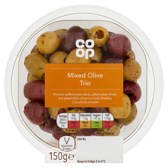 Co-Op Mixed Olive Trio 150g