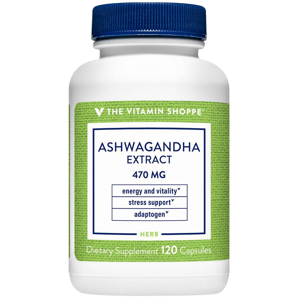 Ashwagandha Extract - Promotes Energy & Vitality, Stress Support - 470 Mg (120 Capsules)